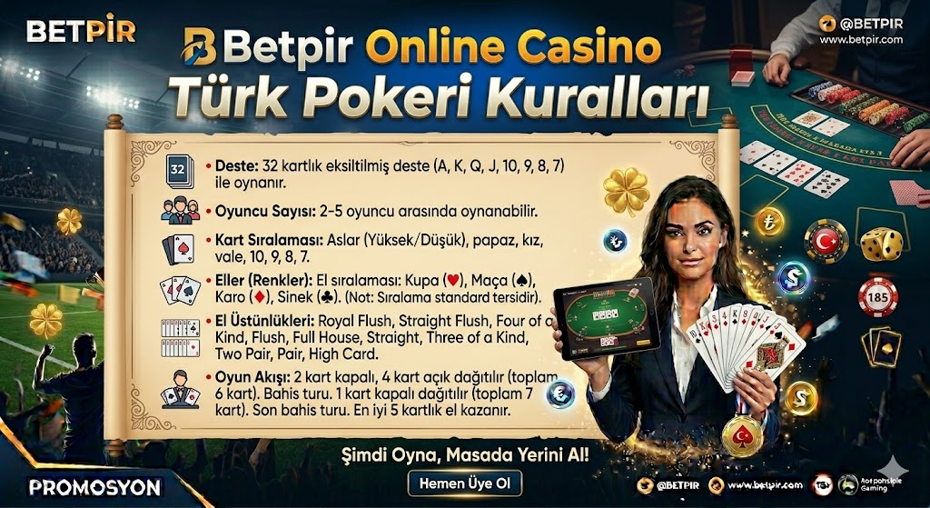 Betpir Online Casino Türk Pokeri Kuralları